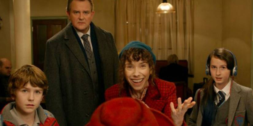 Sally Hawkins smiles while the children are with her in Paddington