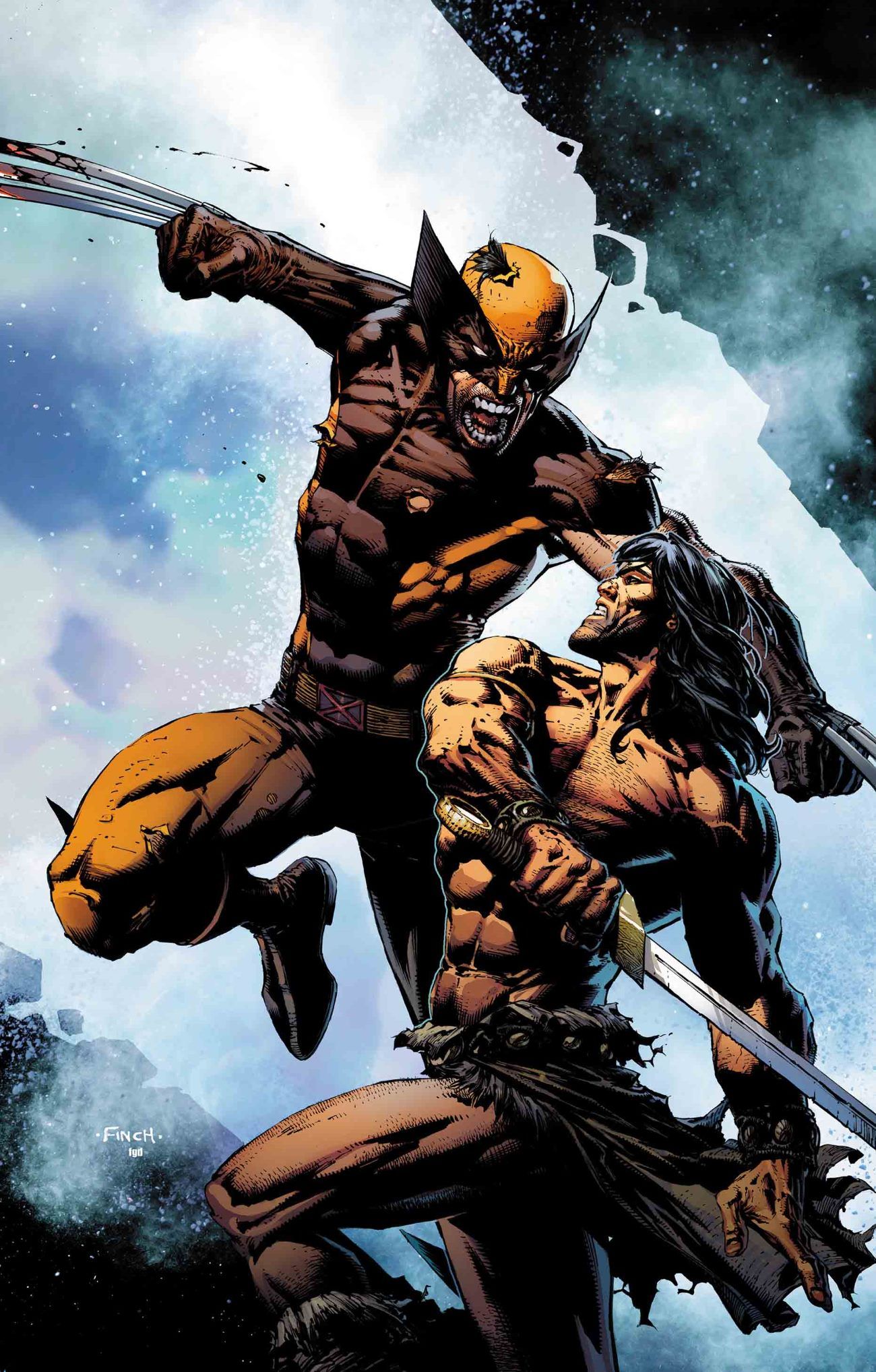 Savage Avengers Wolverine Conan Fight