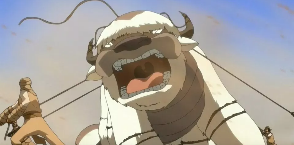 Avatar Appa gets captured by sand benders