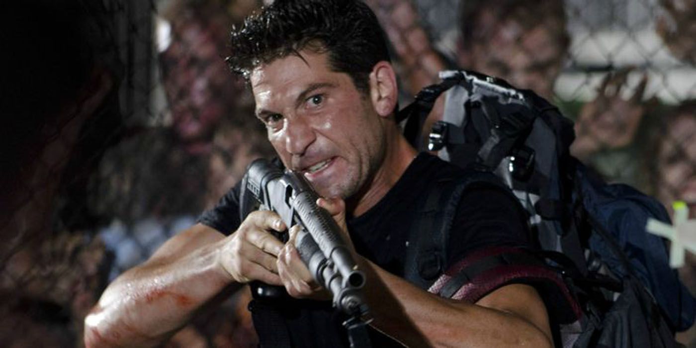 Shane Walsh atirando em Walkers em The Walking Dead.