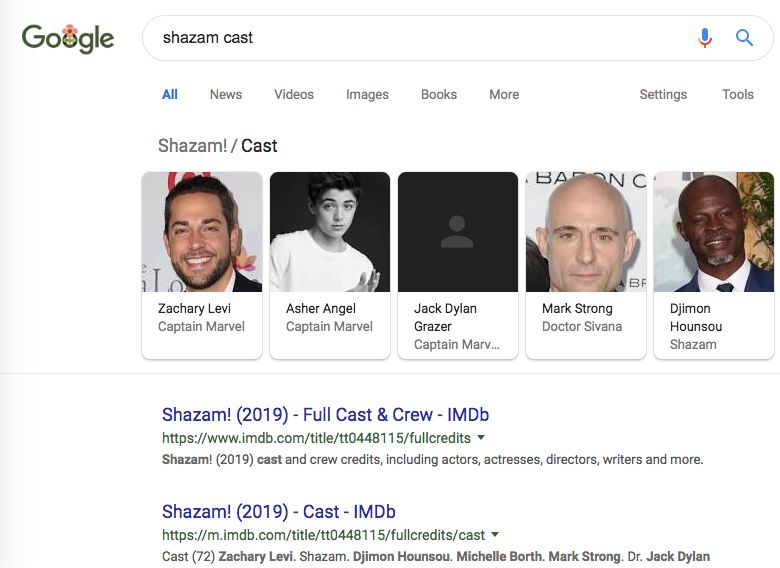 Shazam Cast Captain Marvel Google
