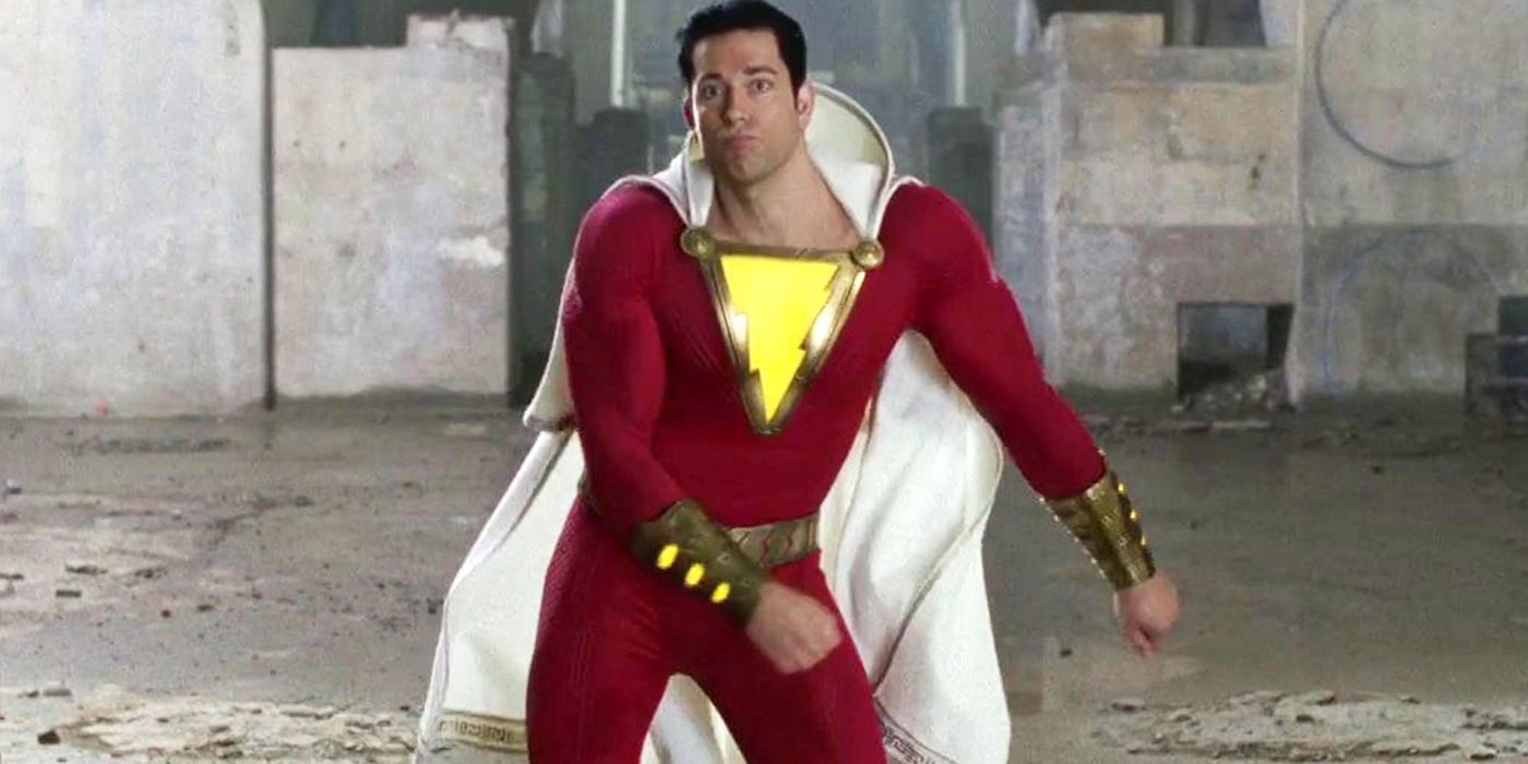 Shazam dances at a construction site in Shazam!