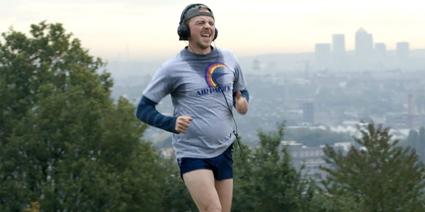 Simon Pegg Running