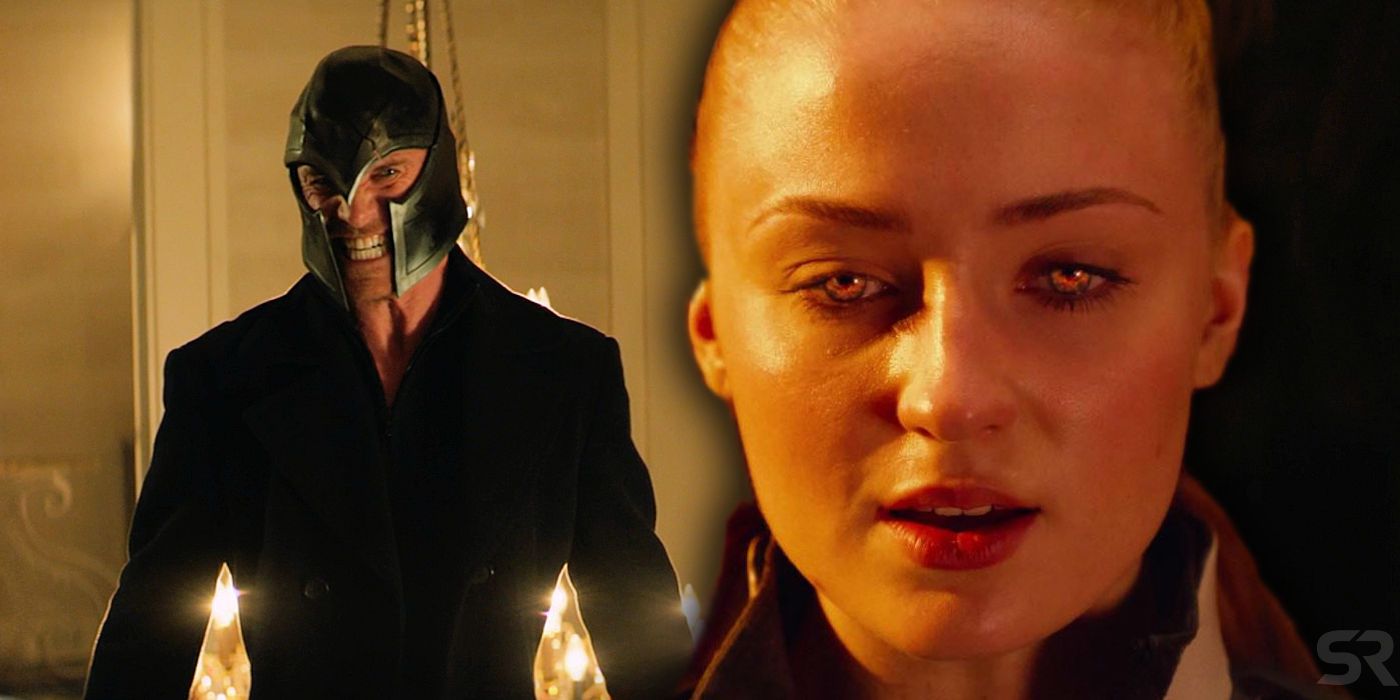 Sophie Turner as Jean Grey in Dark Phoenix with Magneto