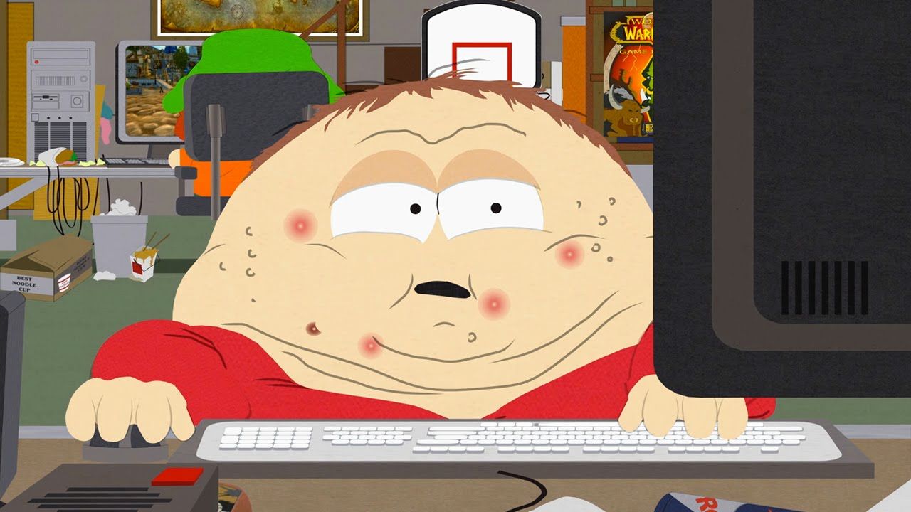 Eric Cartman playing World of Warcraft in an episode of South Park.