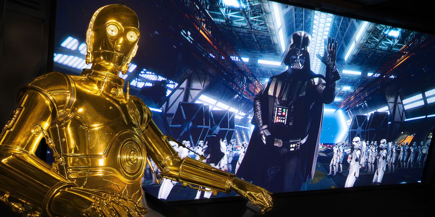 C-3PO and Darth Vader appear in Star Tours