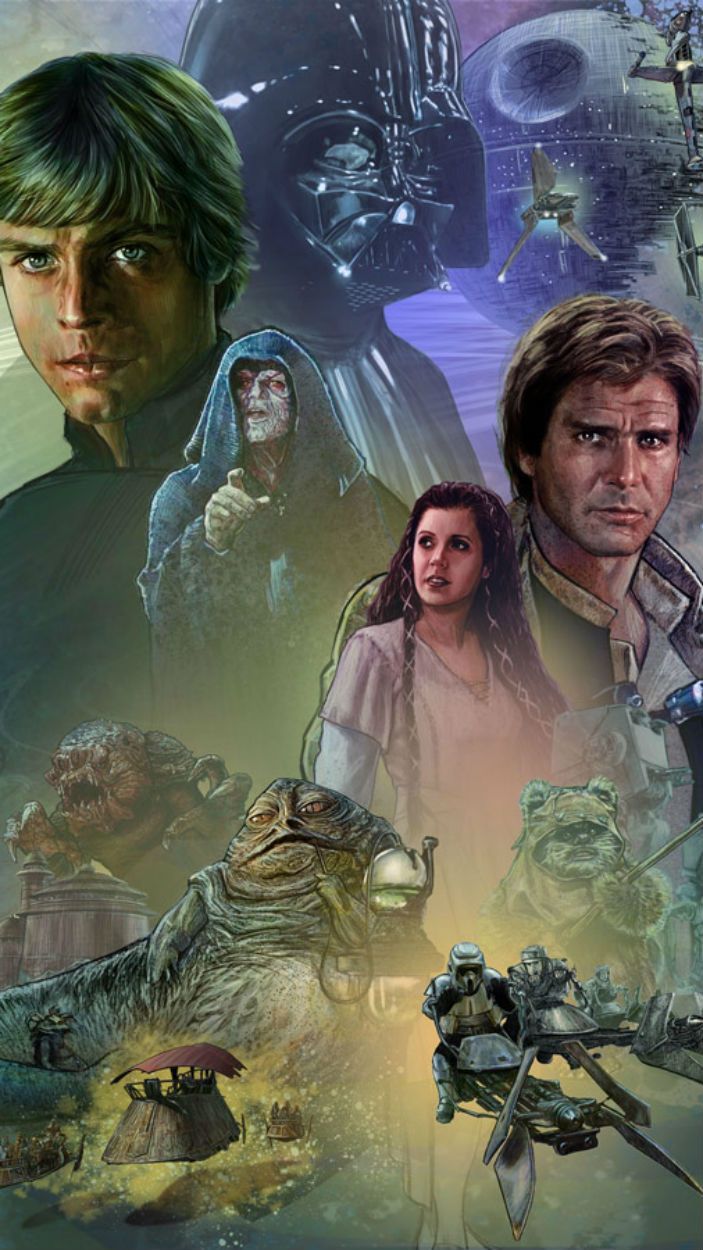 Star Wars Celebration Original Trilogy Mural with Jabba and Vader - Vertical
