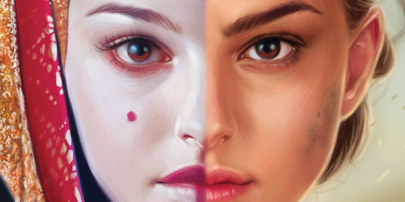 The front cover art of Queens Shadow with Padmé Amidala