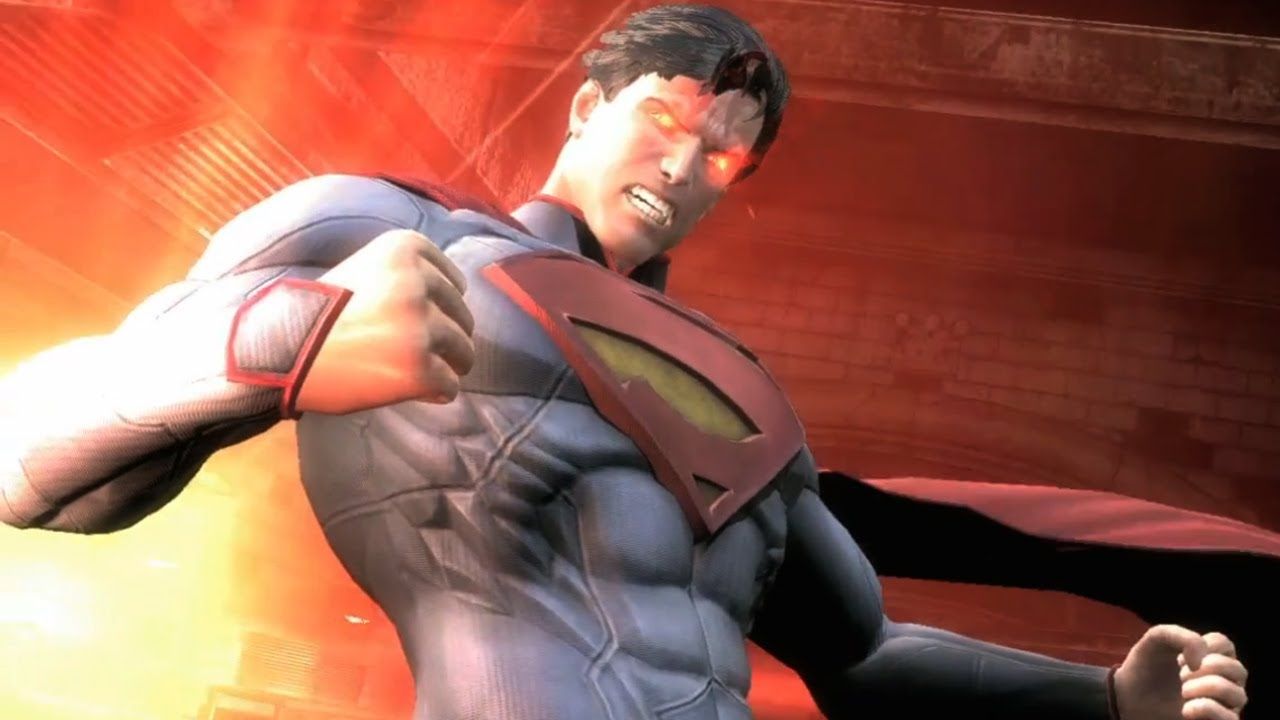 Superman about to launch an attack in Injustice Gods Among Us