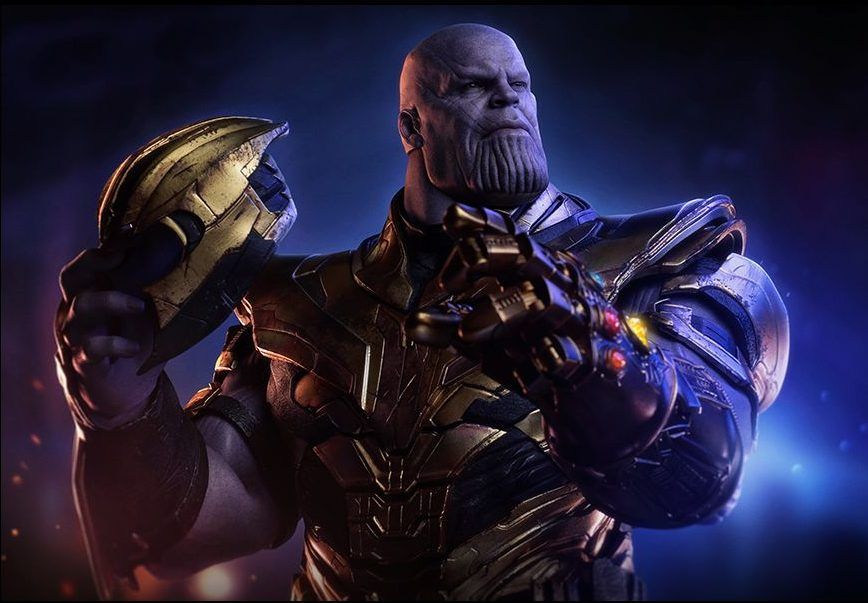 Thanos Avengers Endgame Hot Toys Figure Helmet Off