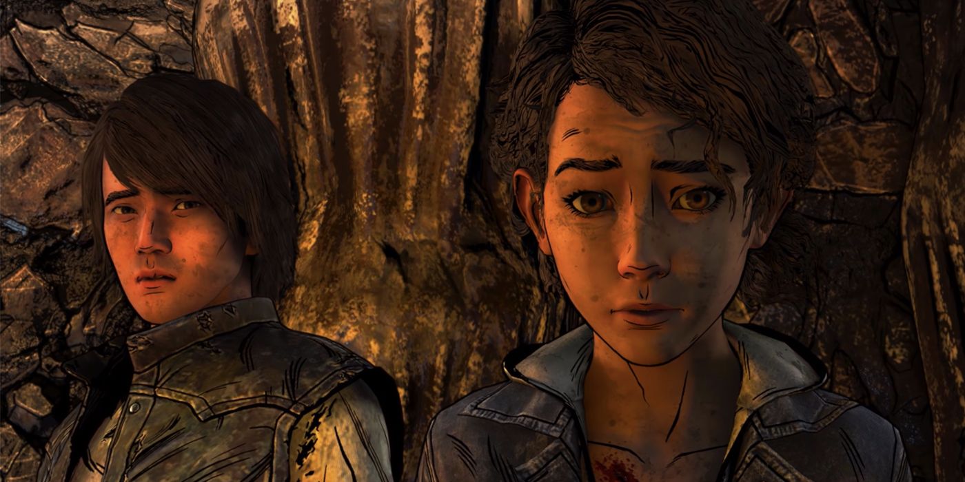 The Walking Dead characters Clementine and James