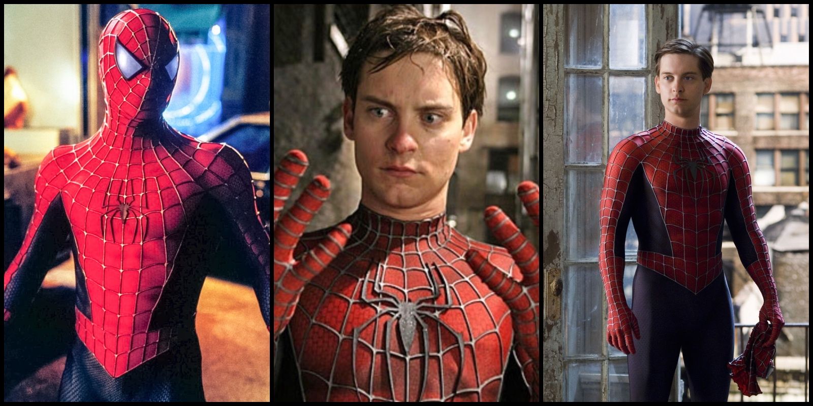 Tobey Maguire Spiderman suit evolution