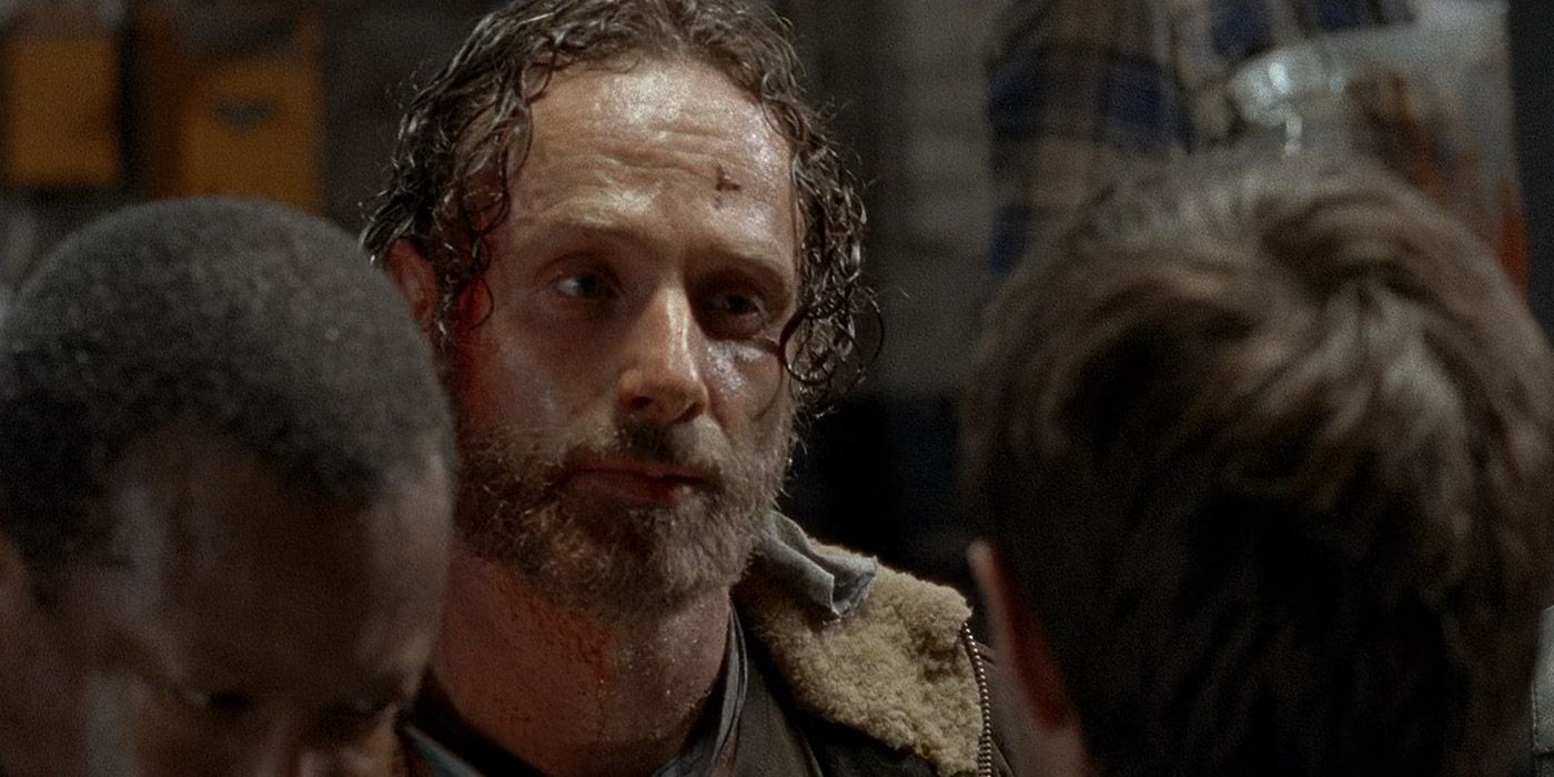 Rick threatens Gareth in The Walking Dead
