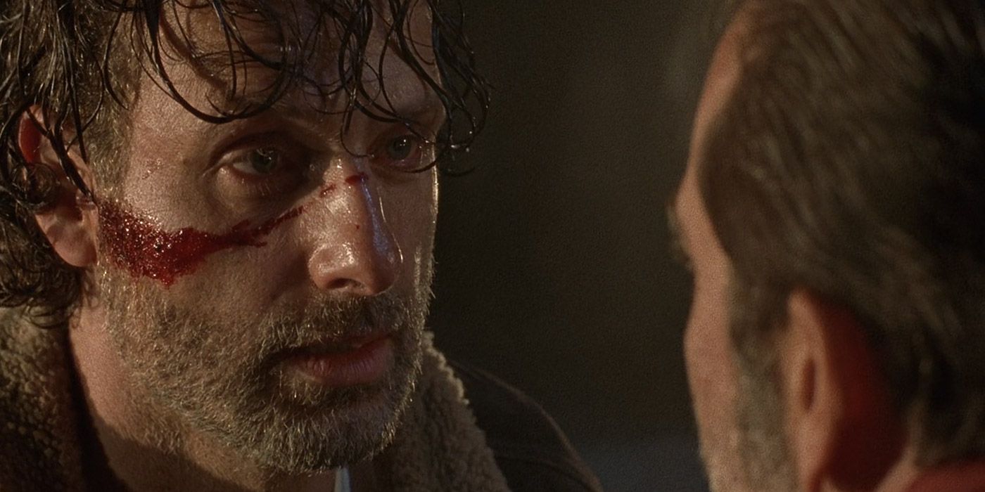 Rick threatens Negan in The Walking Dead