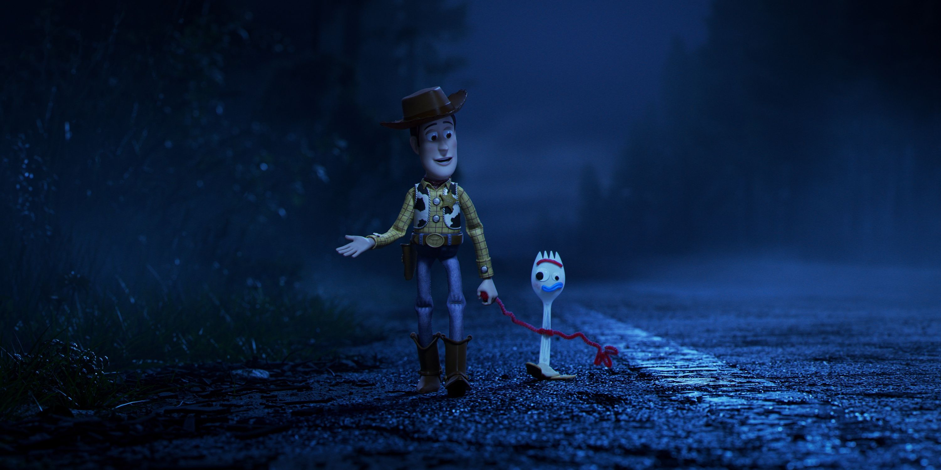 Woody and Forky in Toy Story 4