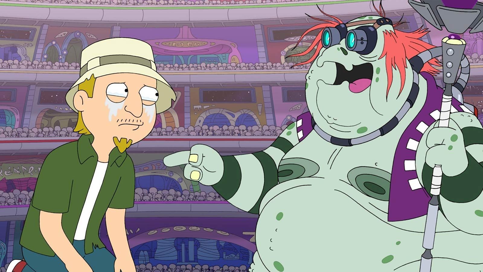 Jeff and an alien on American Dad!