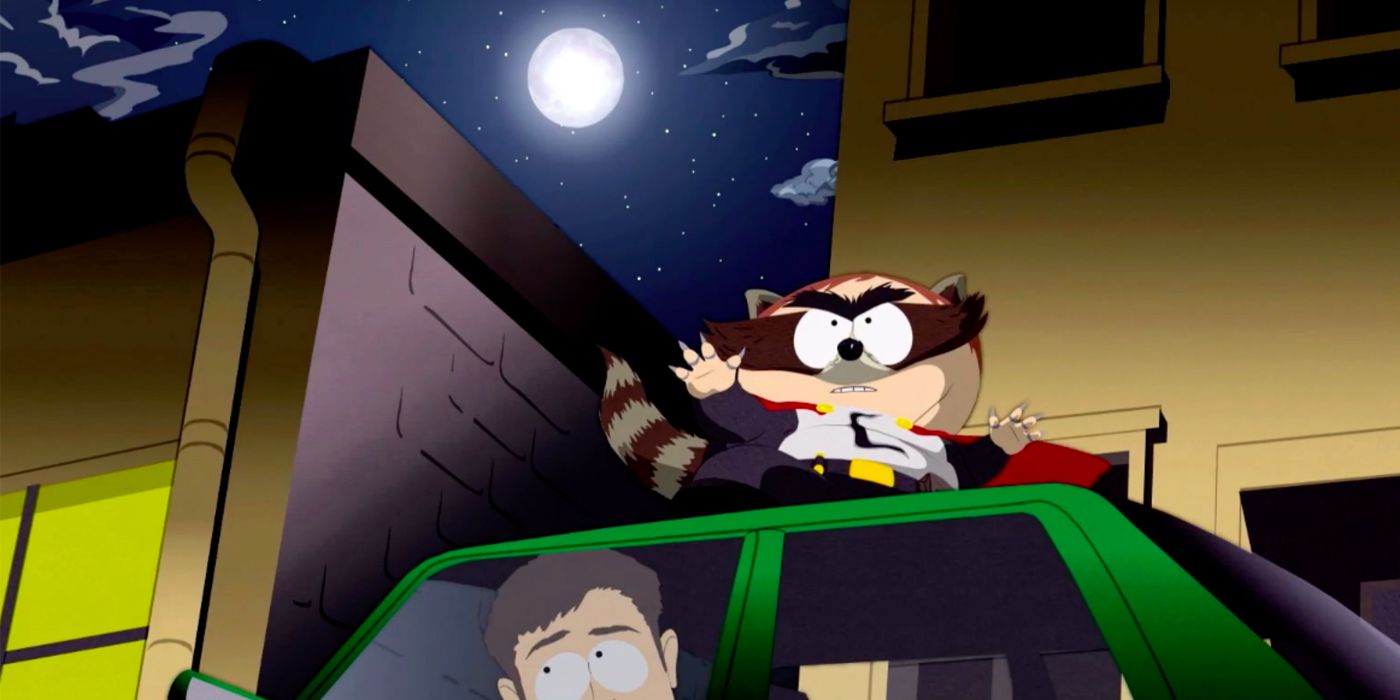 Eric Cartman as &quot;The Coon&quot; in a season 14 episode of South Park.