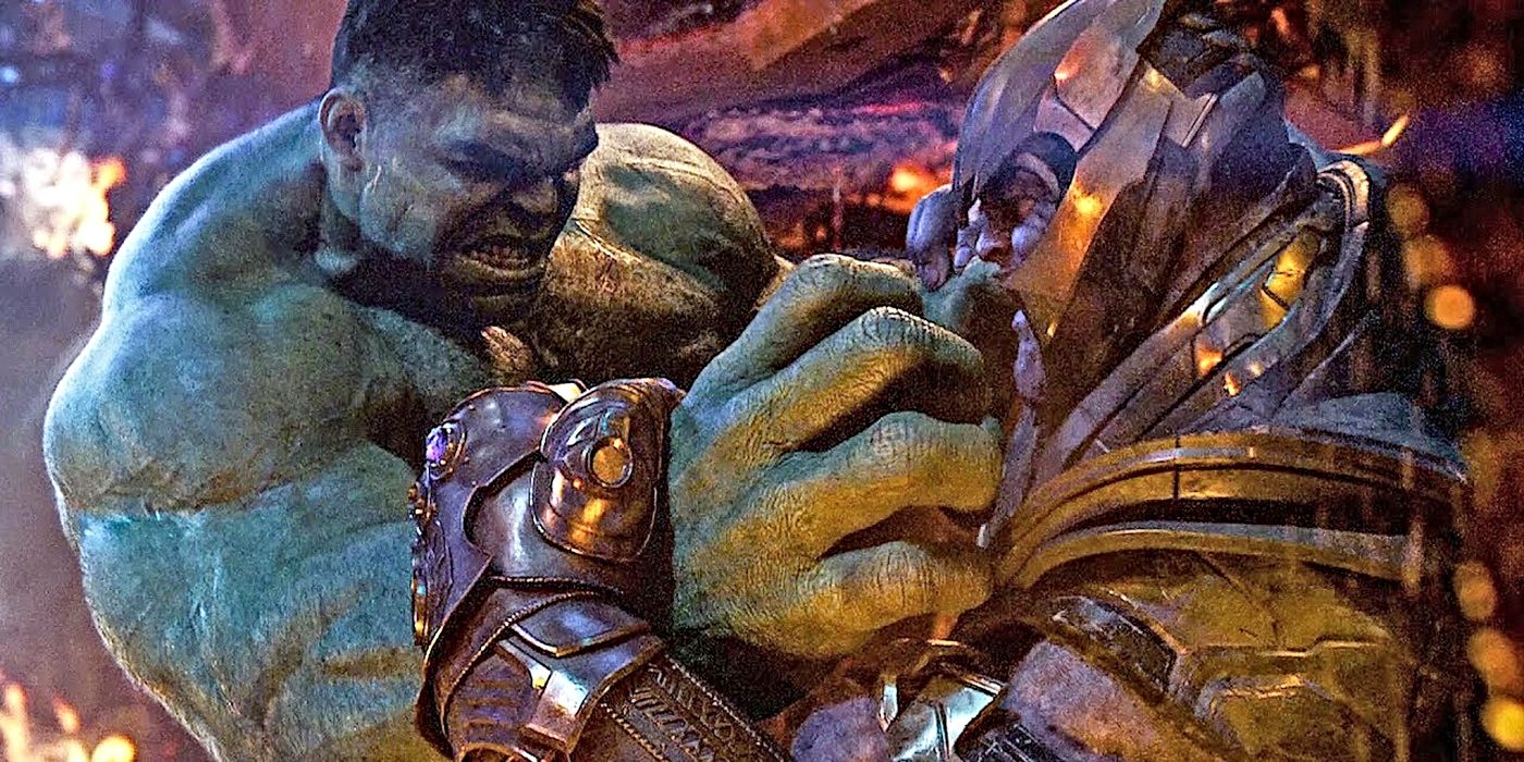 thanos vs hulk avengers infinity war