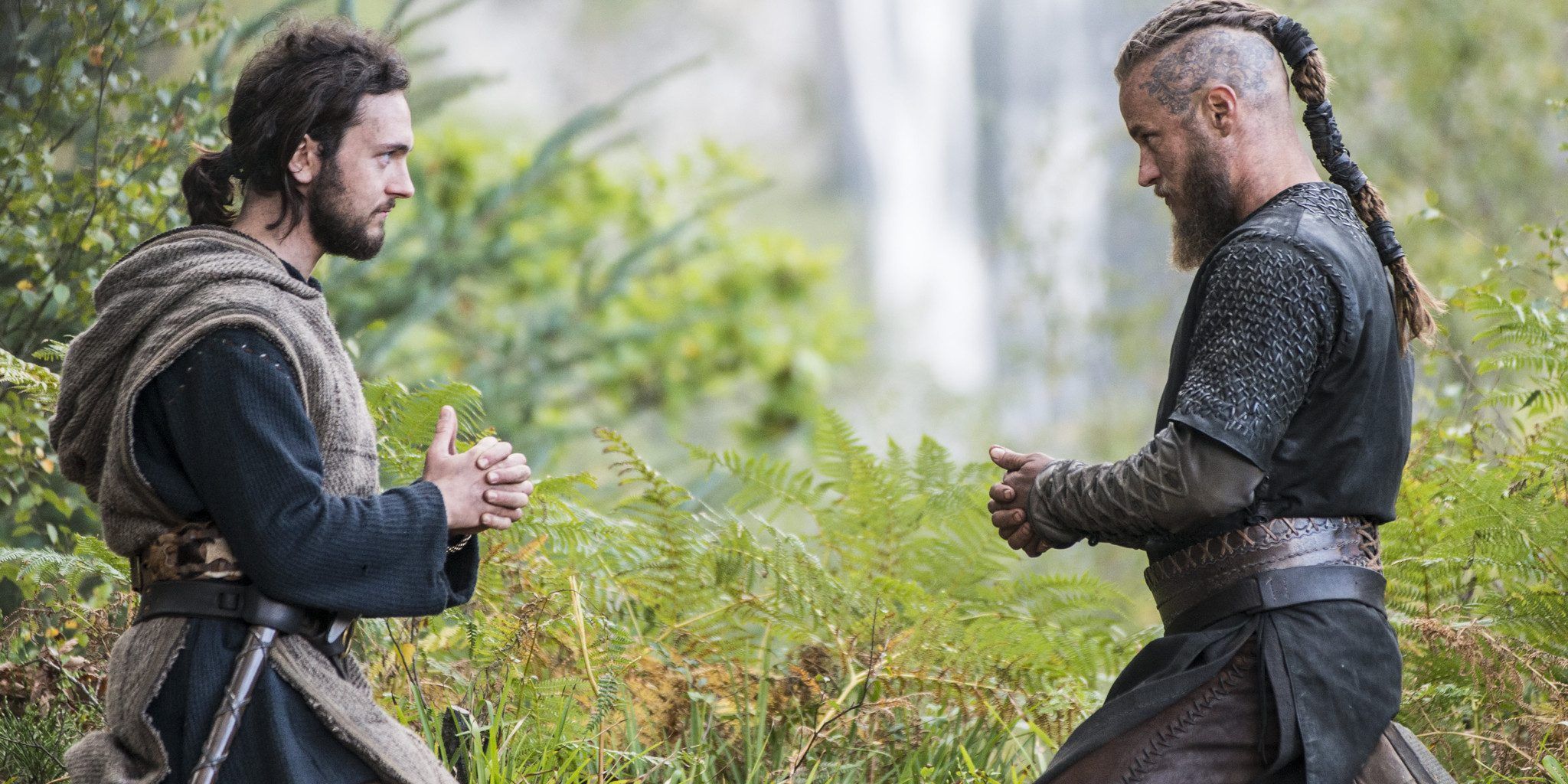 Athelstan prays with Ragnar in Vikings