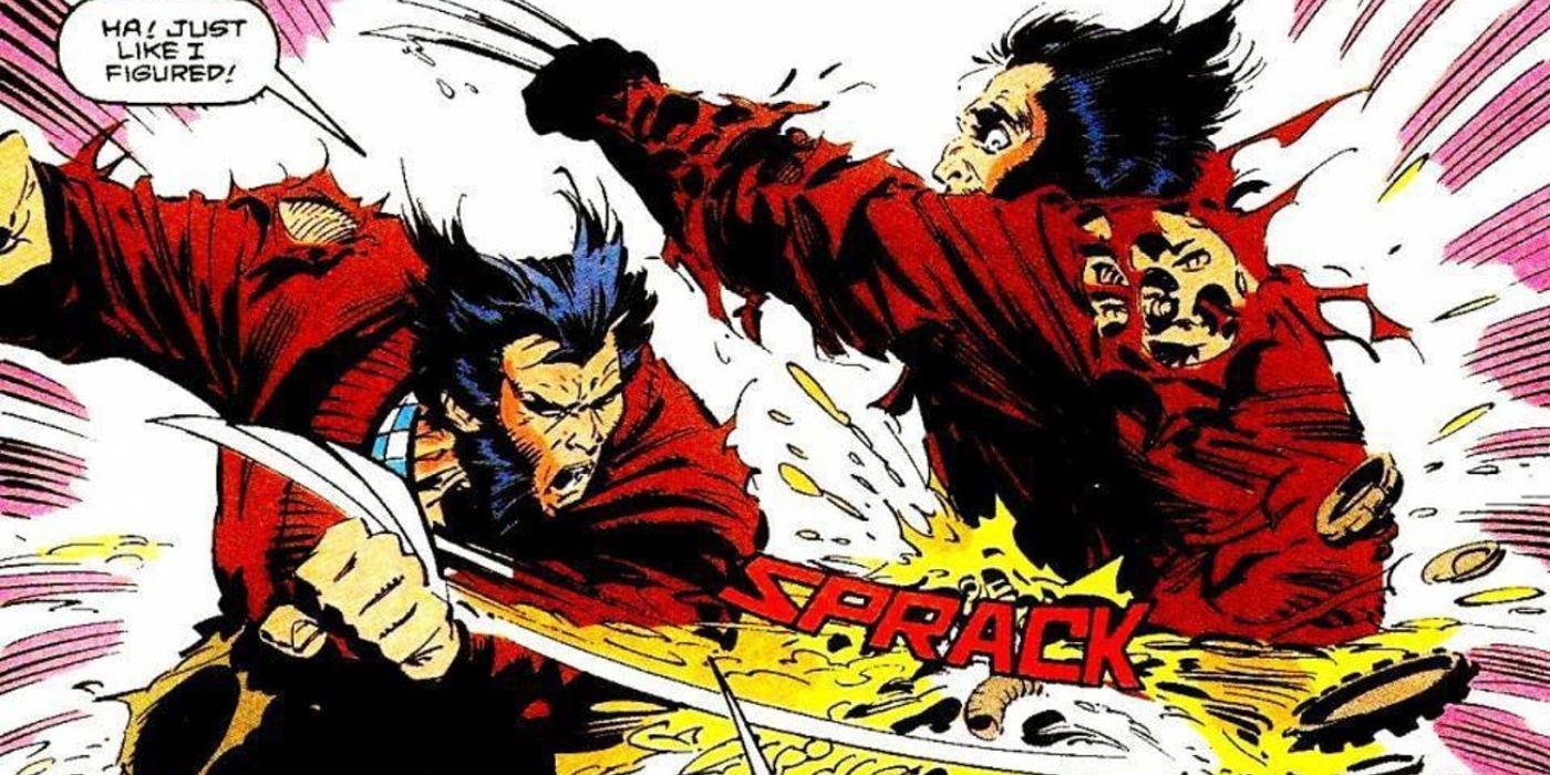 Wolverine fights Albert, from Larry Hama&rsquo;s Wolverine run.