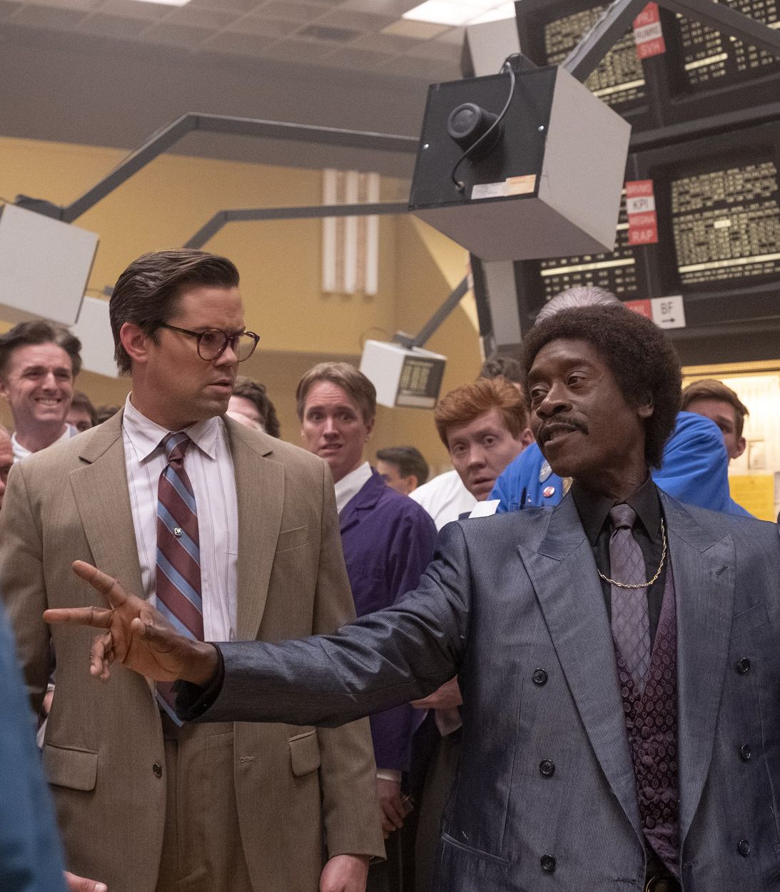 Andrew Rannells and Don Cheadle Black Monday Showtime Verticle