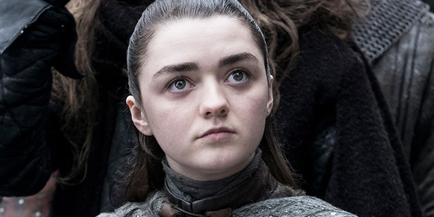 Arya Stark staring in Game of Thrones season 8
