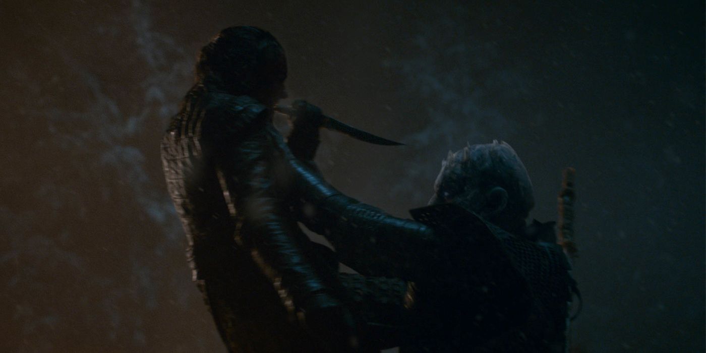 Arya and Night King fight in Game of Thrones