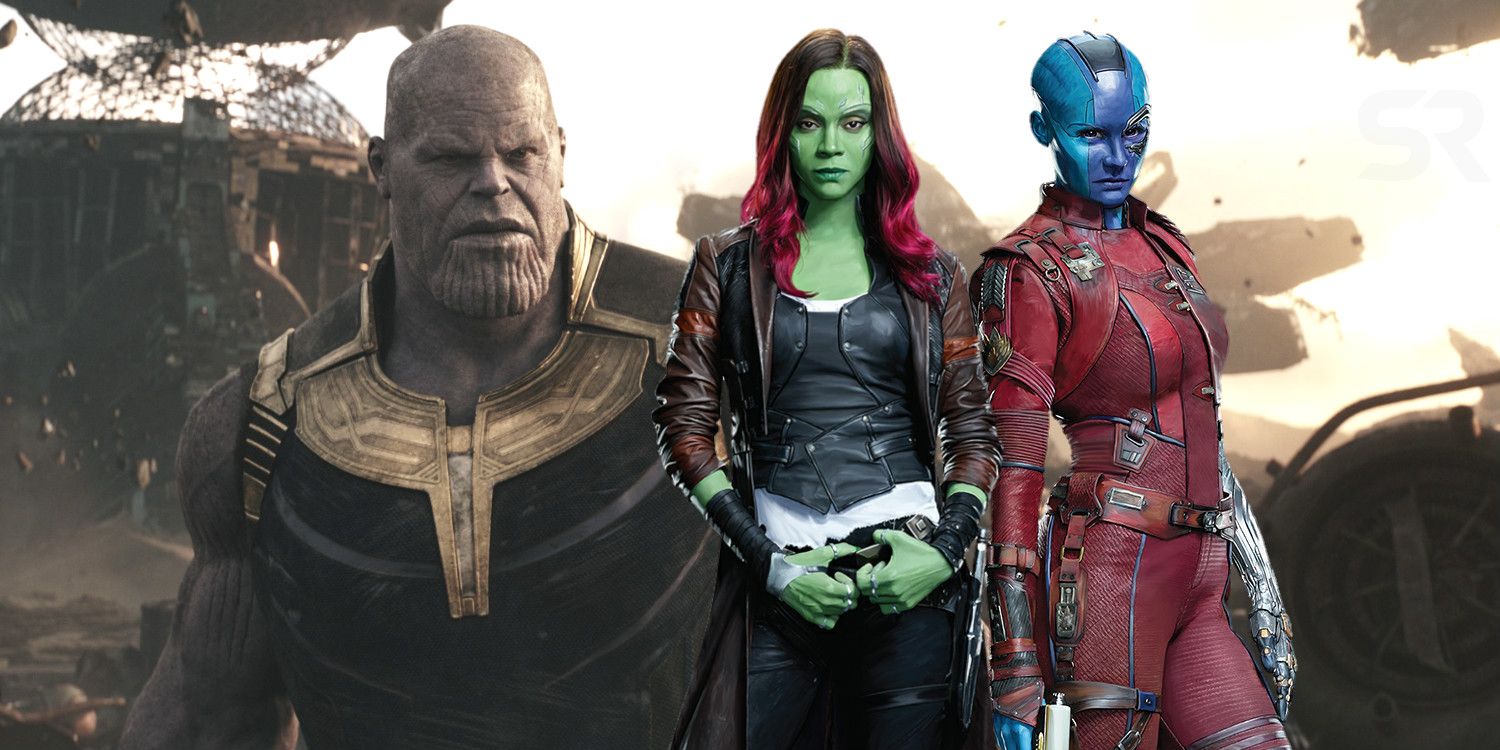 Avengers Infinity War Thanos Gamora Nebula