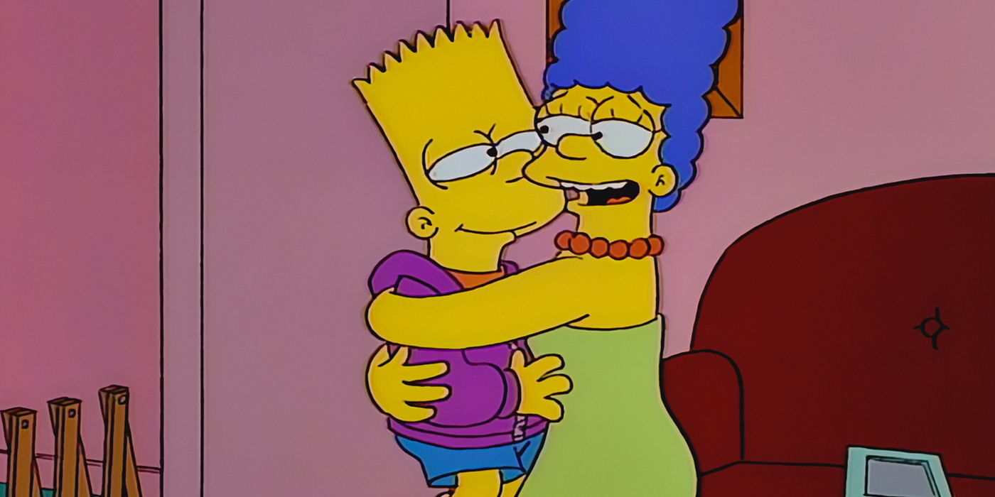 Bart and Marge in The Simpsons