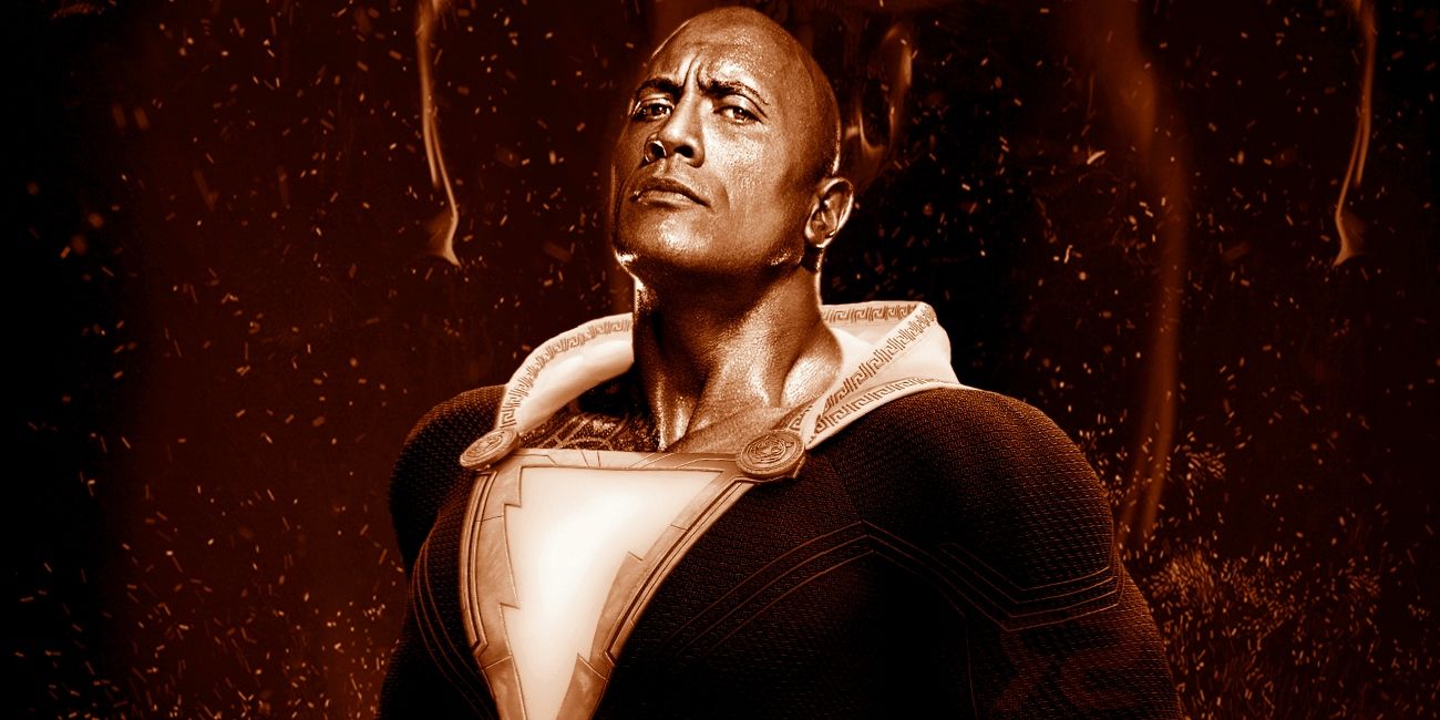 Black Adam The Rock in Sepia