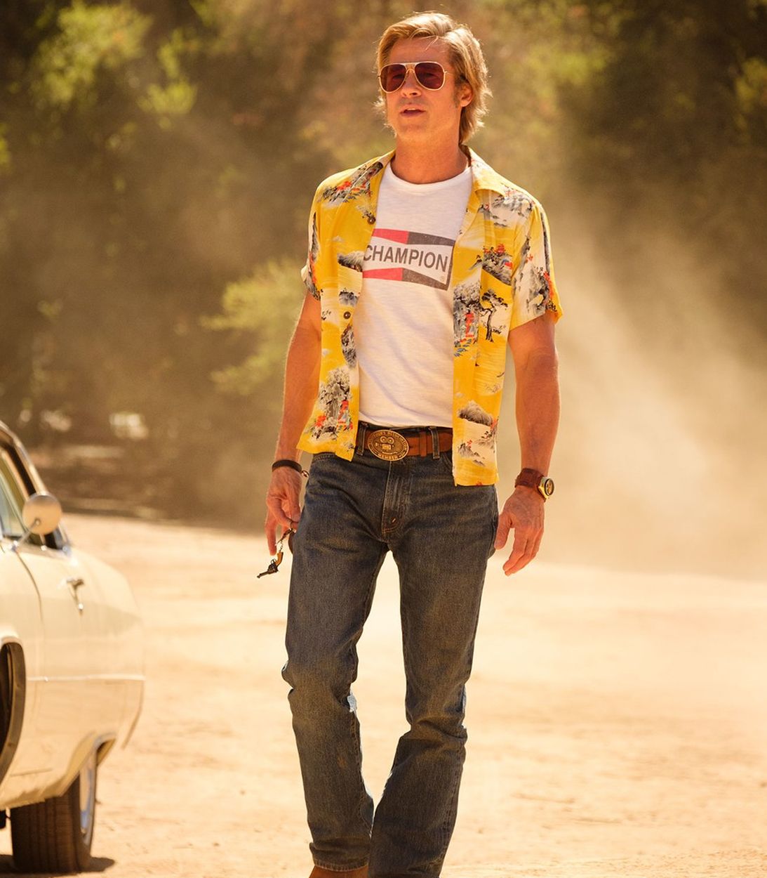 Brad Pitt in in Once Upon a Time in Hollywood vertical