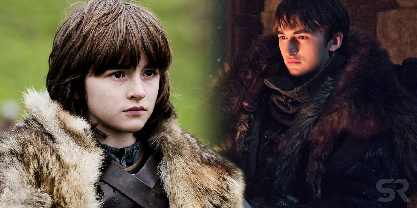 Bran Stark in Game of Thrones Season 1 and Season 8