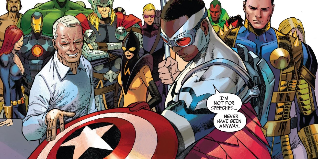 Captain America Gives Falcon The Shield