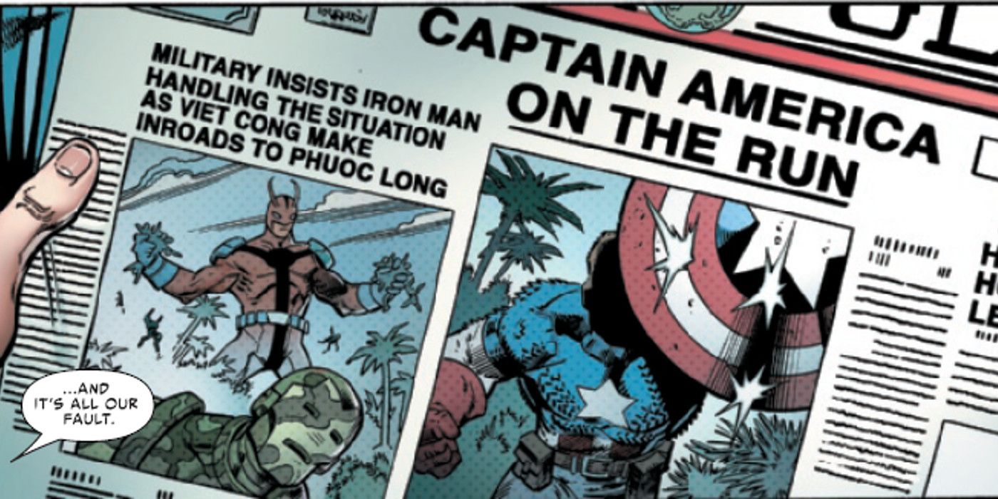 Captain America Newspaper Report on Vietnam War in Spider-Man Life Story #2