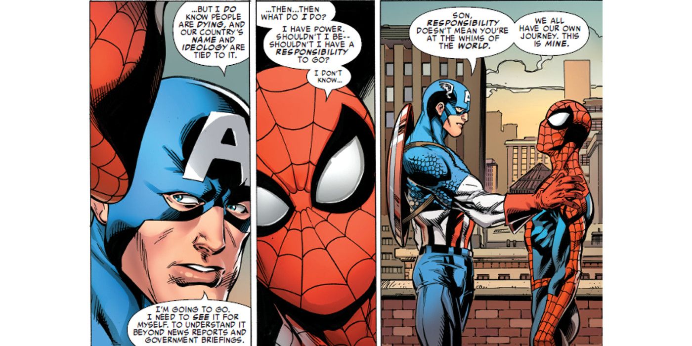 Captain America and Spider-Man in Spider-Man Life Story #1