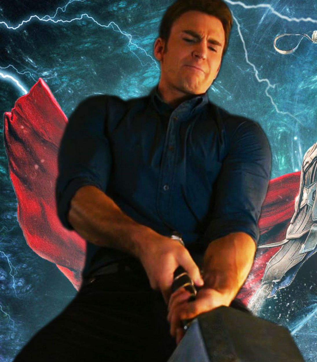 Captain America with Mjolnir