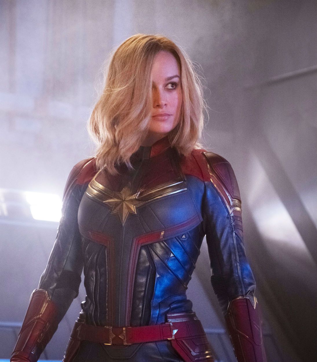 Captain Marvel Brie Larson Suit Vertical TLDR