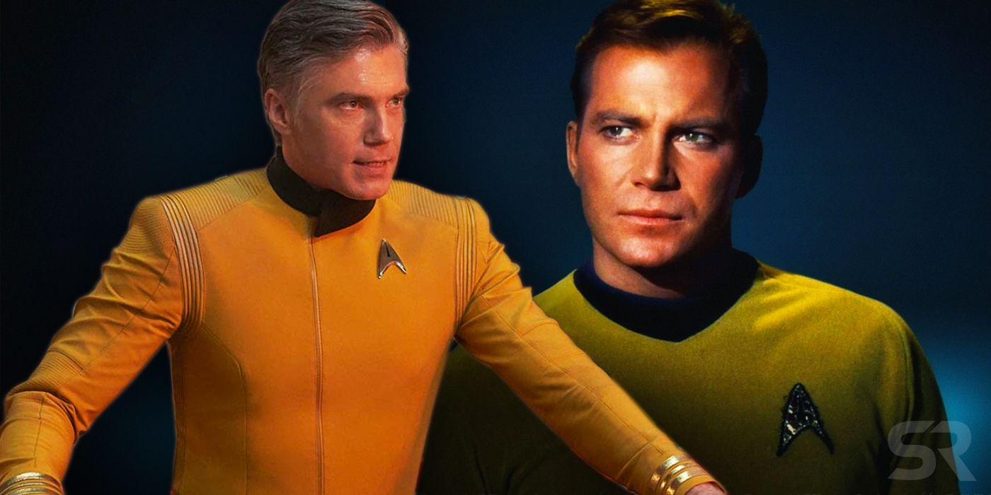 Captain Pike and Kirk in Star Trek