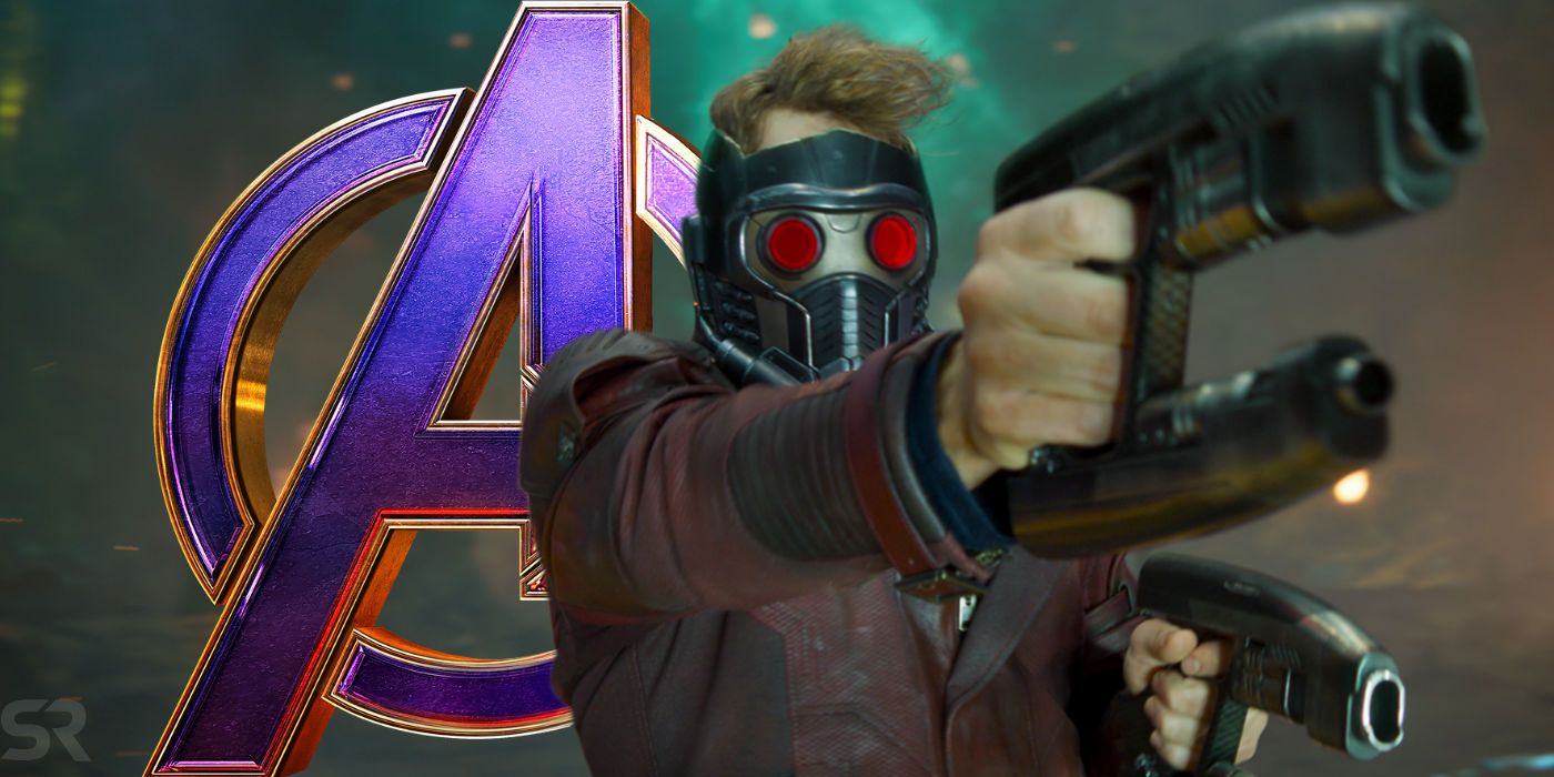 Chris Pratt as Star-Lord and Avengers Endgame Logo