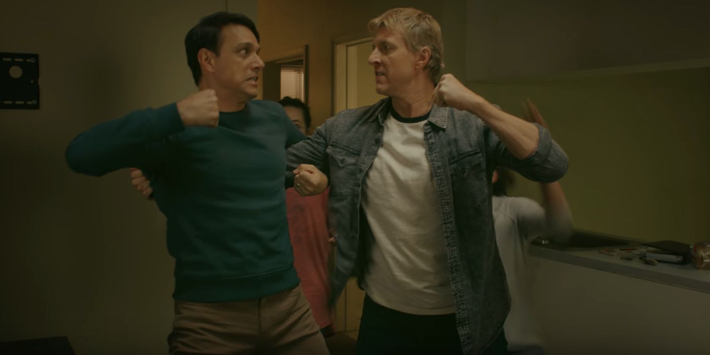 Daniel and Johnny fighting in Cobra Kai season 2