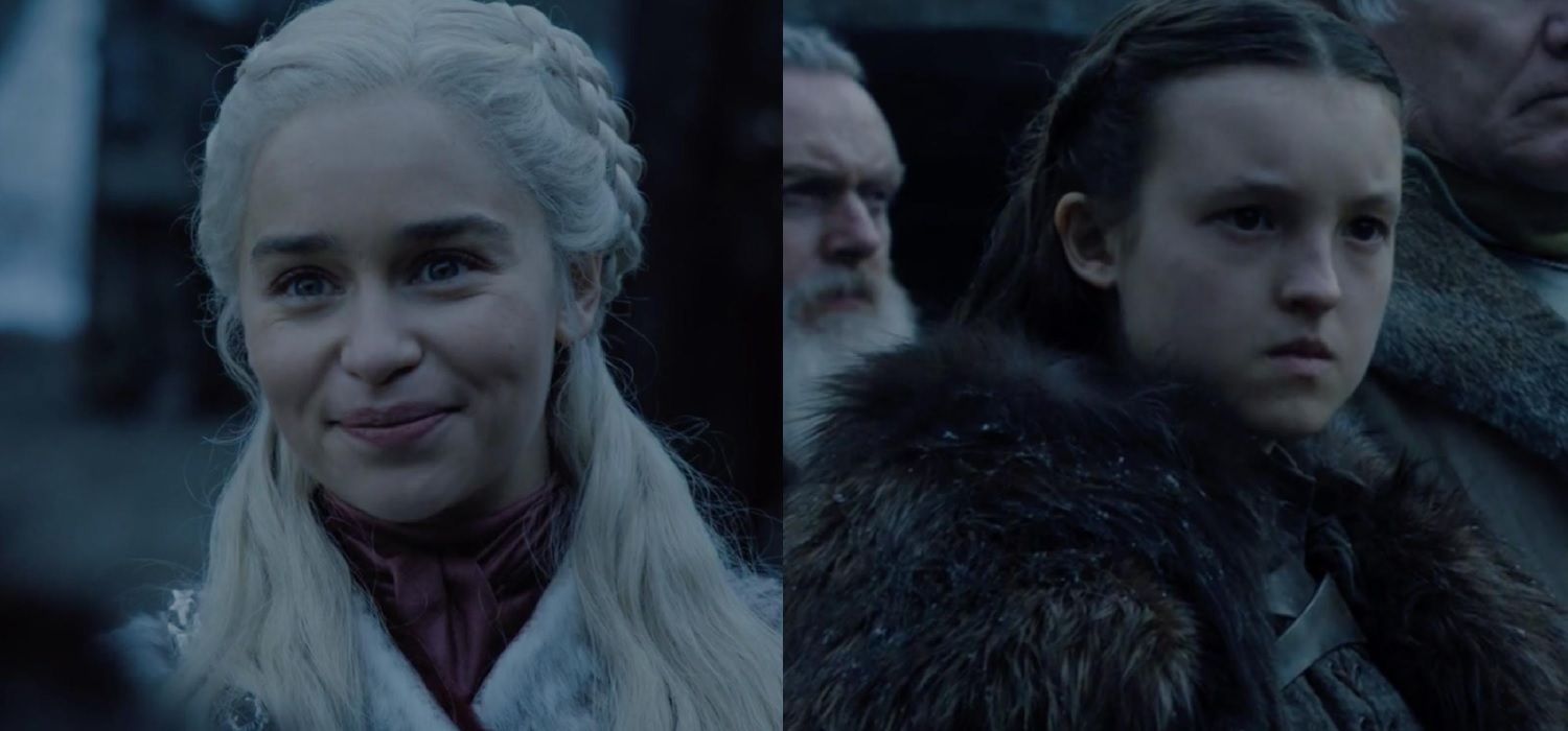 Daenerys Targaryen and Lyanna Mormont in Game Of Thrones