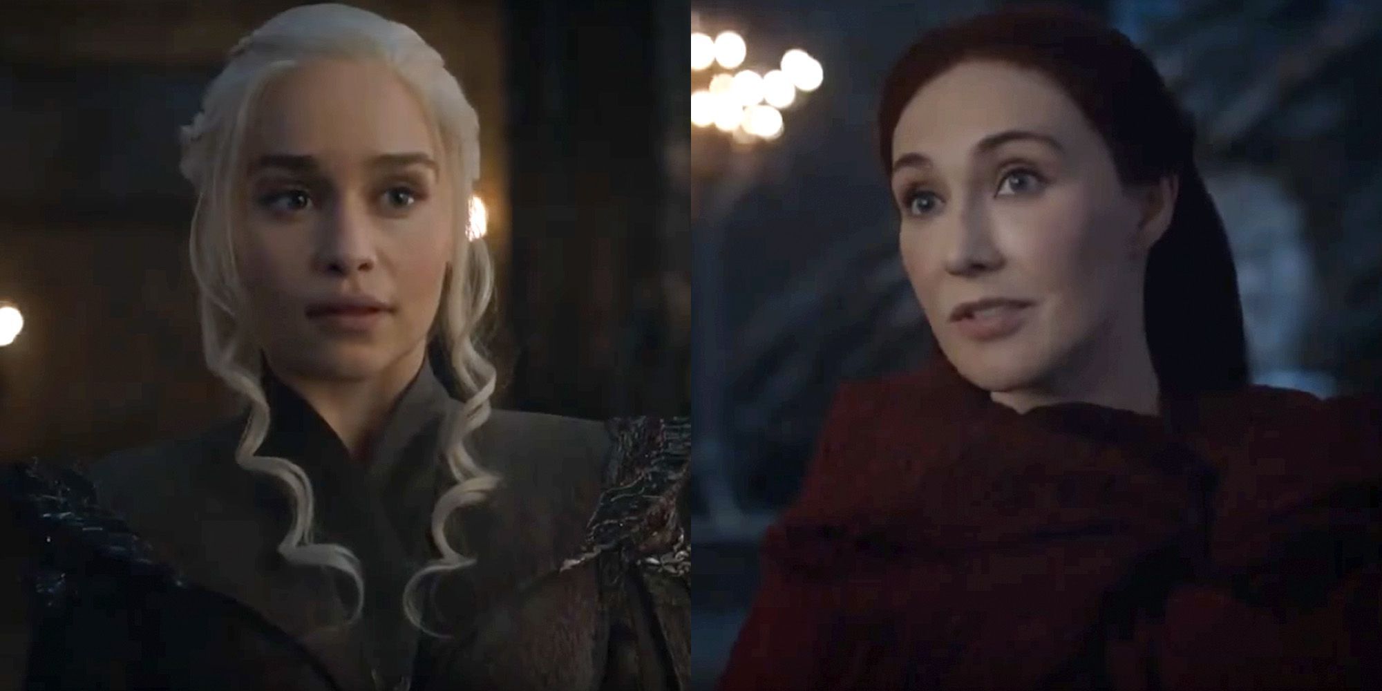 Daenerys Targaryen and Melisandre in Game of Thrones
