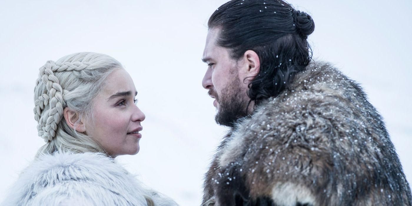 Daenerys and Jon Snow in Game of Thrones season 8
