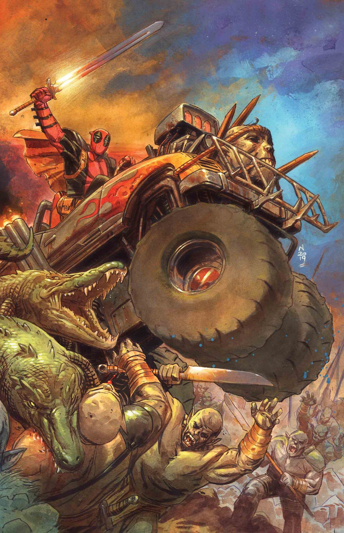 Deadpool Mad Max Comic Cover