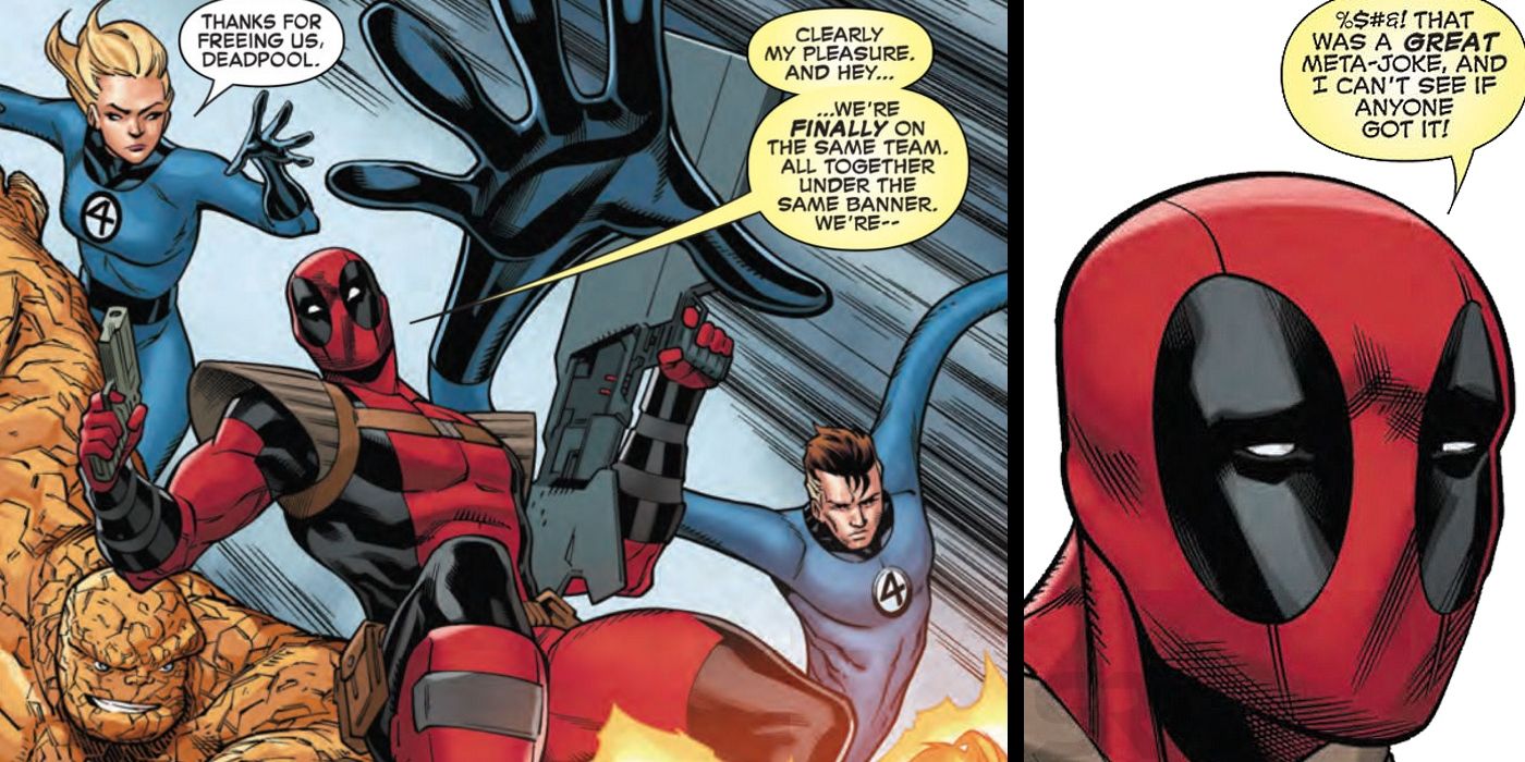 Deadpool and Fantastic Four Marvel Comic