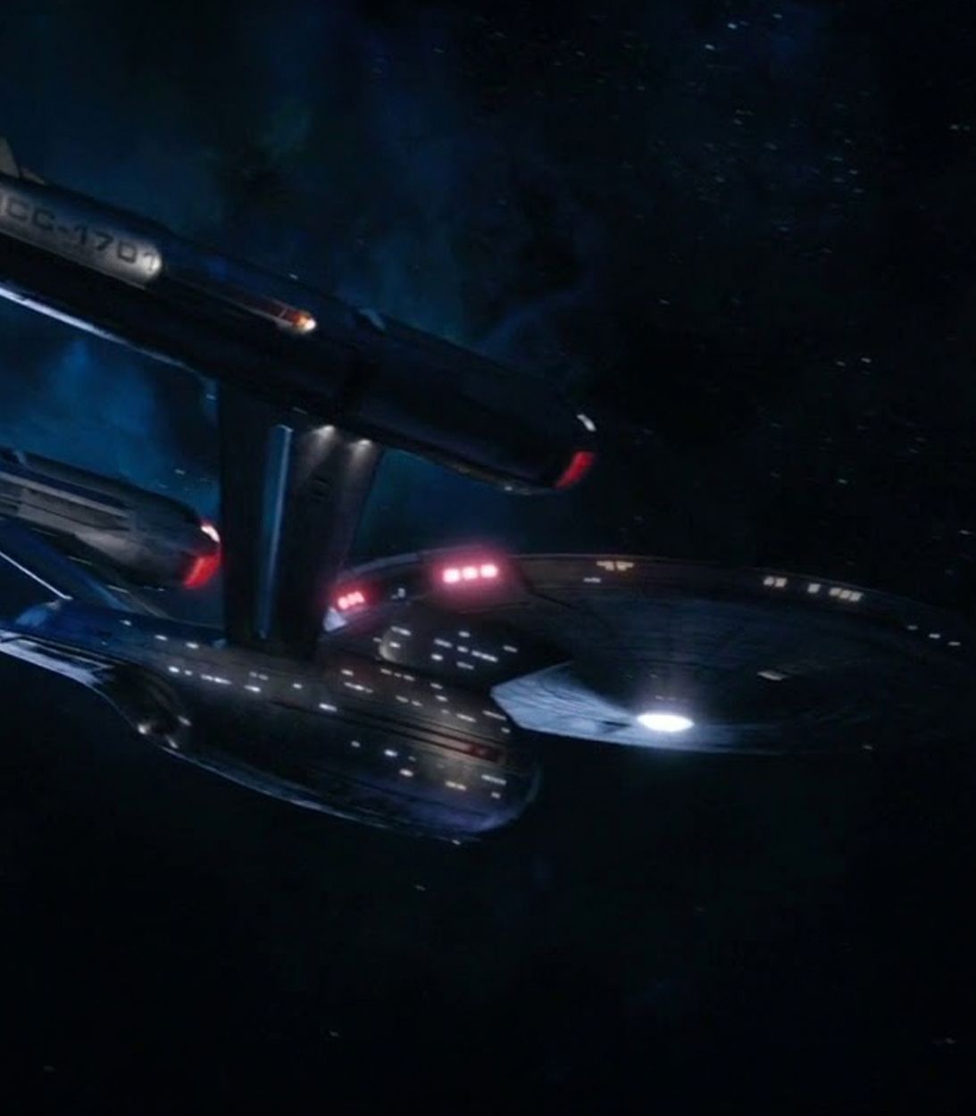 Enterprise in Star Trek Discovery Vertical