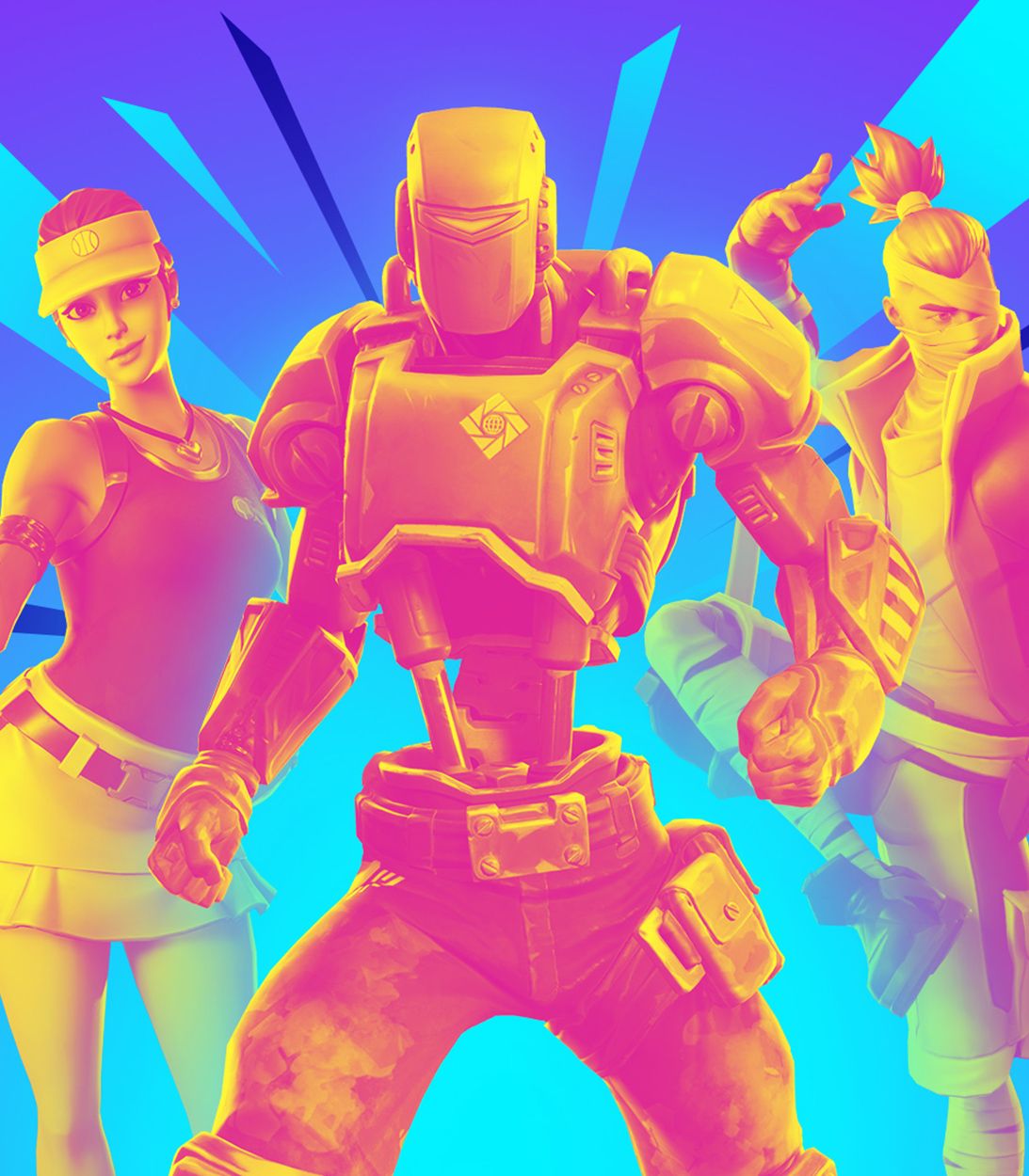 Fortnite Colorful Characters - Vertical