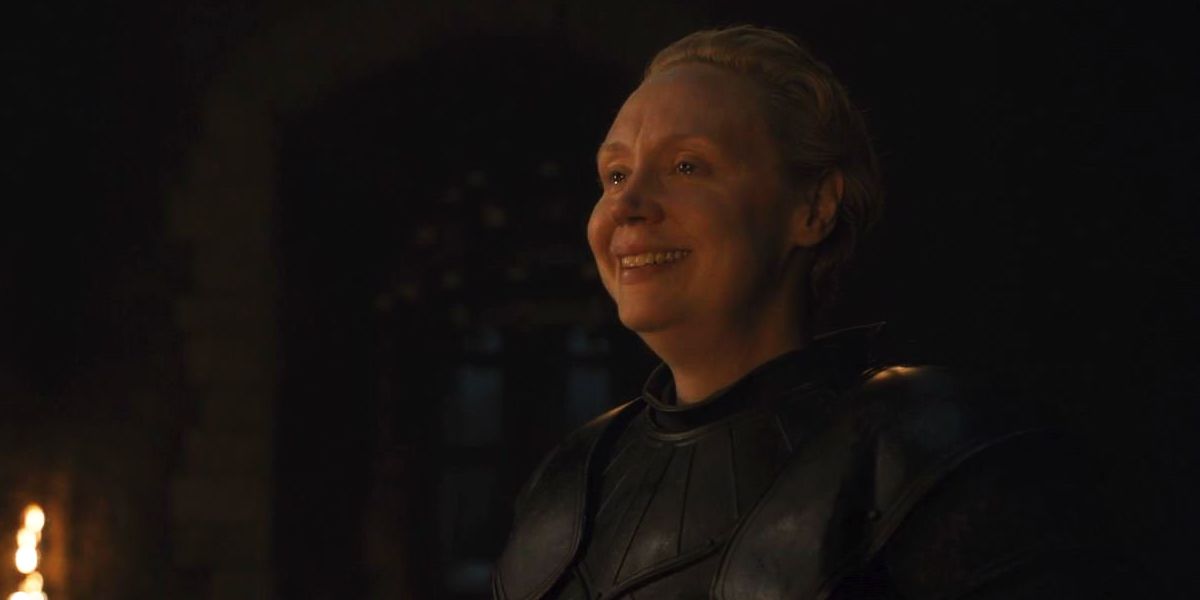 Brienne smiles in Game of Thrones 