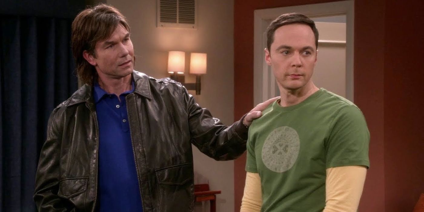 George hugs his brother Sheldon on TBBT