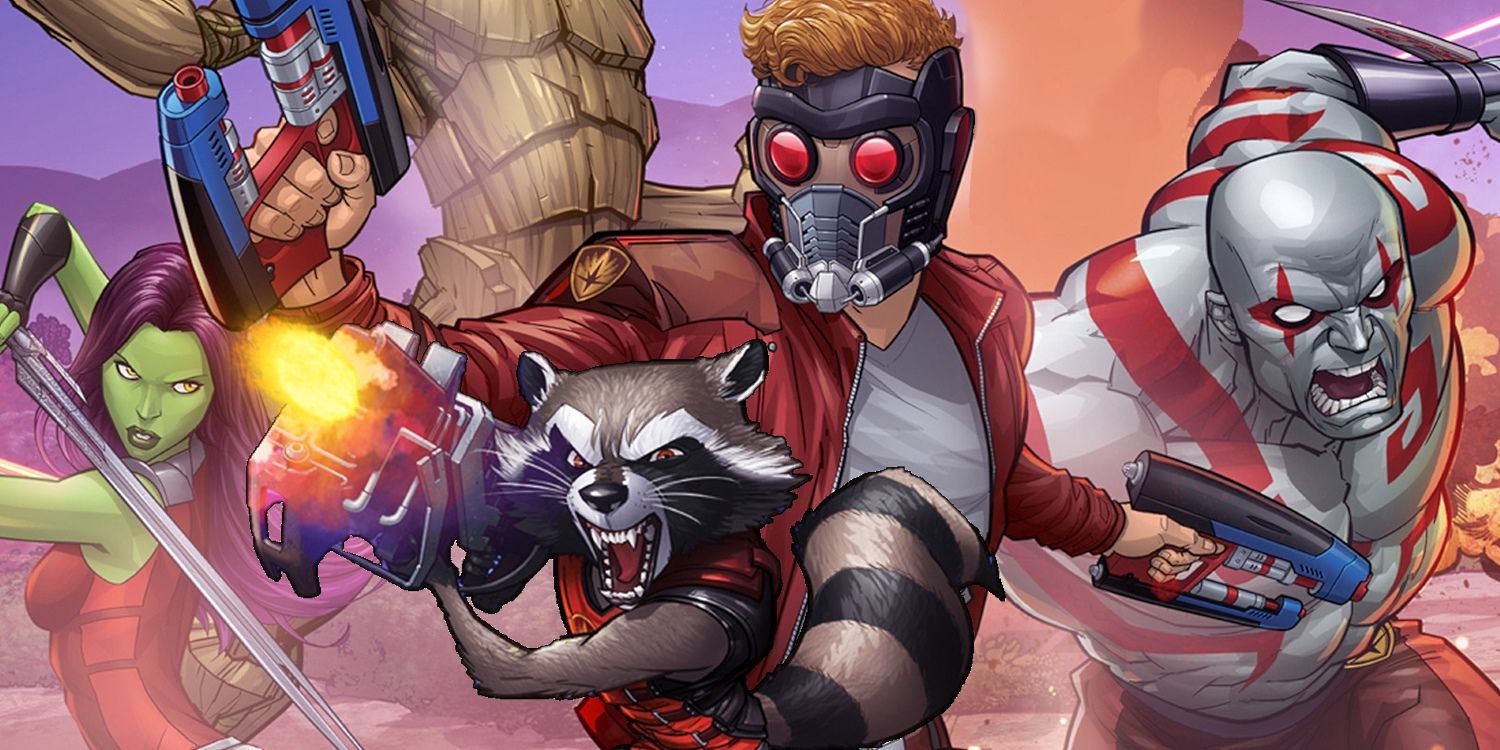 Guardians of the Galaxy Team launches into battle in Marvel Comics.
